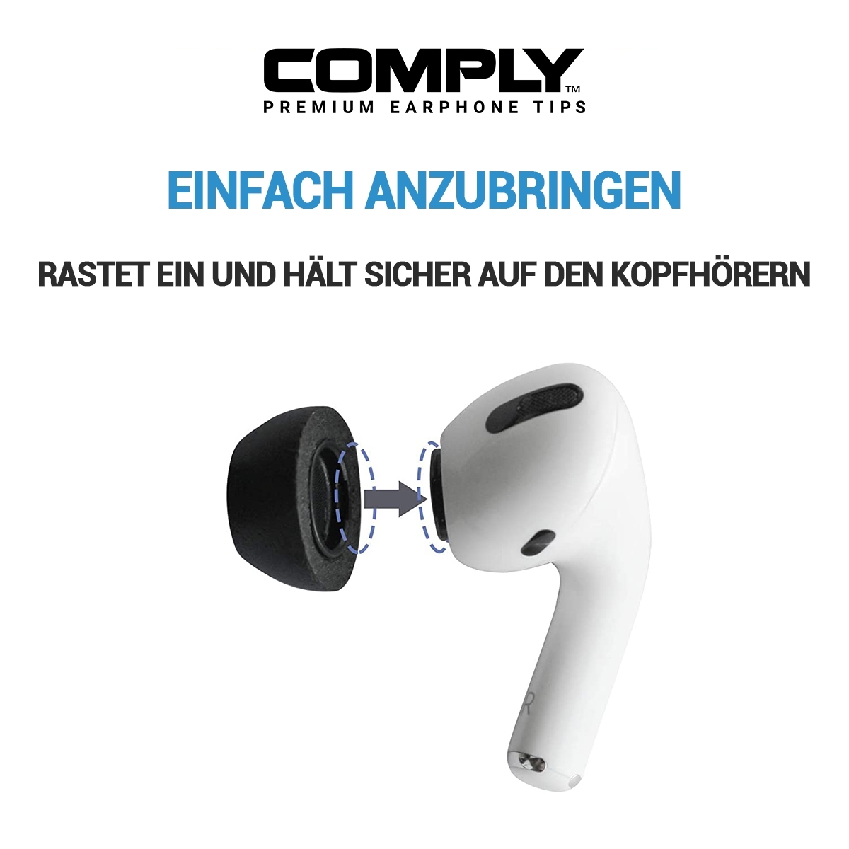 Apple Airpods Pro Gen 1&2 - schwarz, mittel (M) Apple Airpods Pro Gen 1&2 - schwarz, mittel (M)