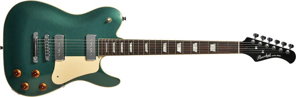 Bacchus Global Series E-Gitarre in Grün-Metallic mit P-90-Tonabnehmern